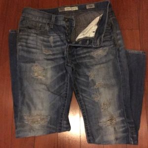 BKE Aiden straight leg distressed jeans